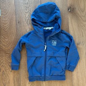 Kids Blue Zip-Up Hoodie